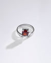 Essential Garnet (Gomed) Ring – 925 Silver - #1110N4 Sq
