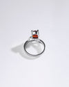 Essential Garnet (Gomed) Ring – 925 Silver - #1110N4 Sq
