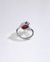 Natural Garnet (Gomed) Ring – 925 Silver - #1103N4