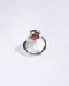 Simple Garnet (Gomed) Ring – 925 Silver - #1152N4