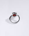 Minimalist Garnet (Gomed) Ring – 925 Silver - #1201N4