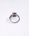 Natural Garnet (Gomed) Ring – 925 Silver - #1225N4 Sq