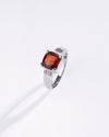Natural Garnet (Gomed) Ring – 925 Silver - #1225N4 Sq