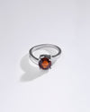 Finely Crafted Garnet (Gomed) Ring – 925 Silver - #1153N4