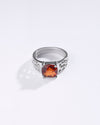 Chic Garnet (Gomed) Ring – 925 Silver - #1162N4 Sq