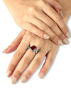Bold Luxe Garnet (Gomed) Ring – 925 Silver - #1203N4