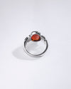 Authentic Garnet (Gomed) Ring – 925 Silver - #1283B