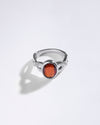 Authentic Garnet (Gomed) Ring – 925 Silver - #1104B