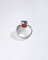 Elegant Garnet (Gomed) Ring – 925 Silver - #1101N4