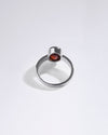 Glossy Garnet (Gomed) Ring – 925 Silver - #1139B