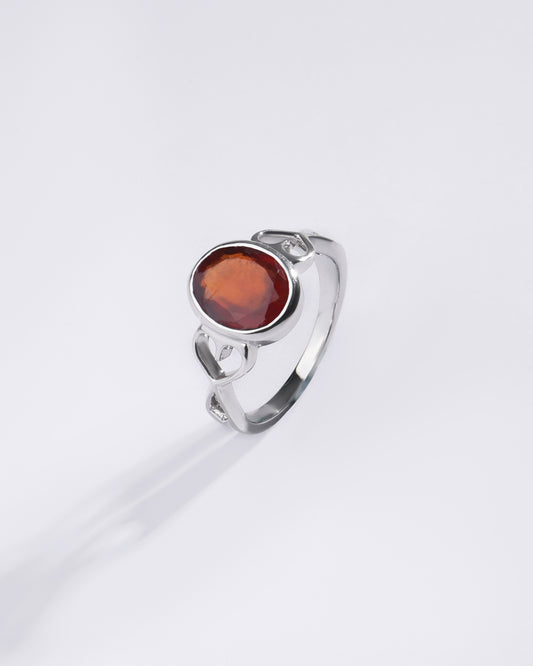 Power Garnet (Gomed) Ring – 925 Silver - #1220B