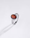Royal Garnet (Gomed) Ring – 925 Silver - #1242N4