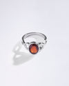 Classic Garnet (Gomed) Ring – 925 Silver - #1105B
