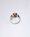 Classic Garnet (Gomed) Ring – 925 Silver - #1105B