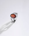 Classic Garnet (Gomed) Ring – 925 Silver - #1105B