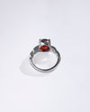 Elegant Garnet (Gomed) Ring – 925 Silver - #1245N4
