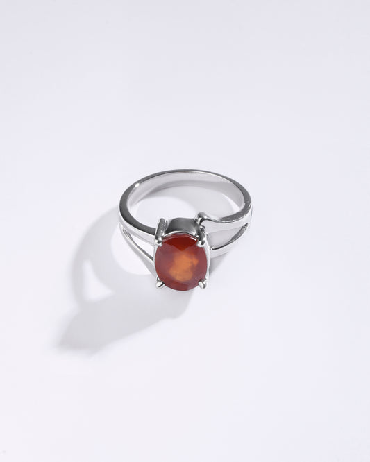 Signature Garnet (Gomed) Ring – 925 Silver - #1182N4