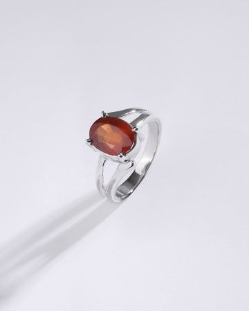 Signature Garnet (Gomed) Ring – 925 Silver - #1182N4