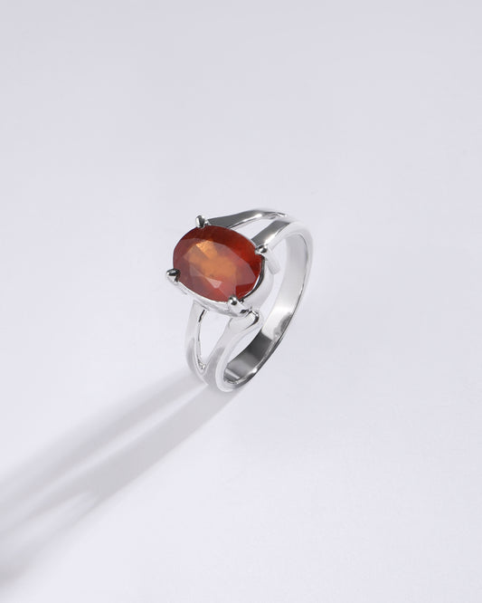Signature Garnet (Gomed) Ring – 925 Silver - #1182N4
