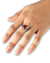 Signature Garnet (Gomed) Ring – 925 Silver - #1182N4
