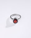 Plain Garnet (Gomed) Ring – 925 Silver - #1200B