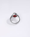 Plain Garnet (Gomed) Ring – 925 Silver - #1200B