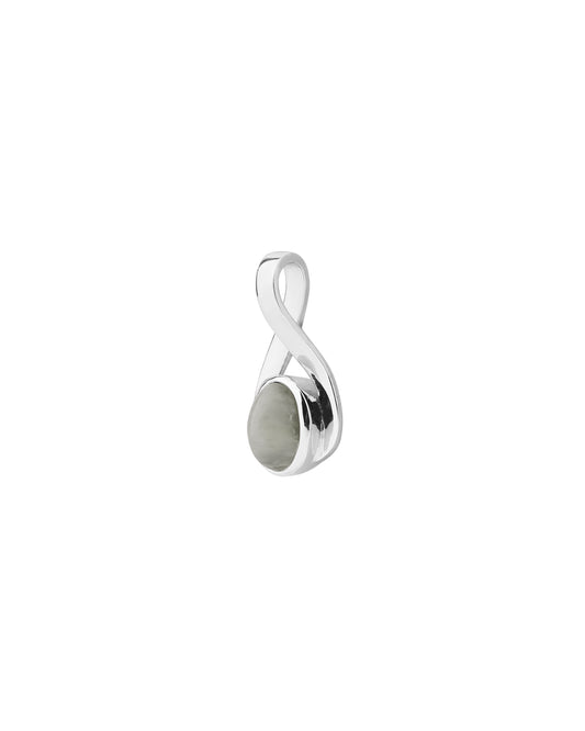 Gentle Curve Cat's Eye Pendant in 925 Silver
