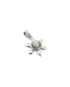 Sun Petal Shaped Cat's Eye Pendant in 925 Silver