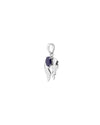 Luna Leaf Blue Sapphire Pendant in 925 Silver