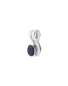 Twirl Edge Blue Sapphire Pendant in 925 Silver