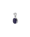 Plain Blue Sapphire Pendant in 925 Silver