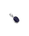 Plain Blue Sapphire Pendant in 925 Silver