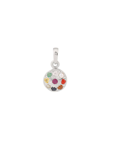 Nova Chakra Navratna Pendant in 925 Silver