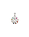 Om Chakra Navratna Pendant in 925 Silver