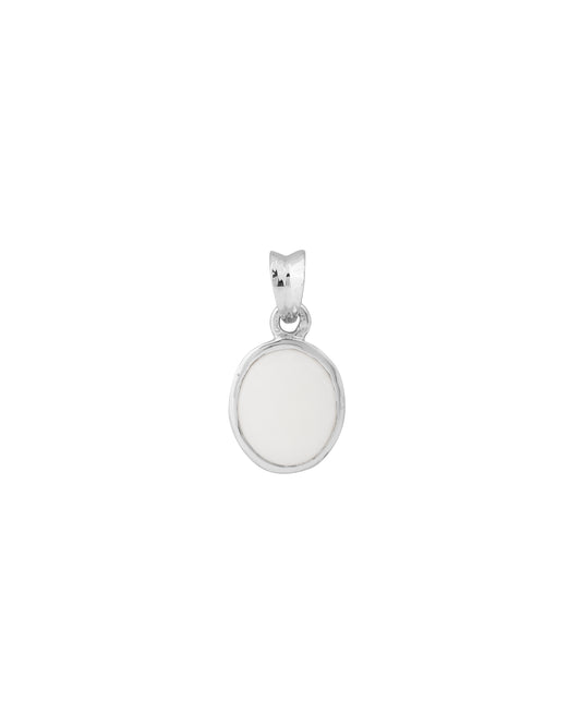 Plain Opal Pendant in 925 Silver