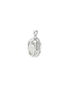 Om Crest Opal Pendant in 925 Silver