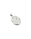 Om Crest Opal Pendant in 925 Silver