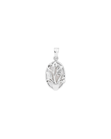 Flora Crest Opal Pendant in 925 Silver