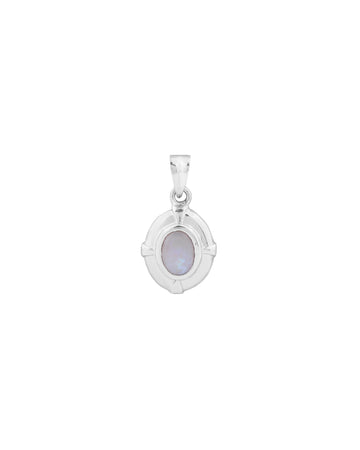 Moonlit Crown Opal Pendant in 925 Silver