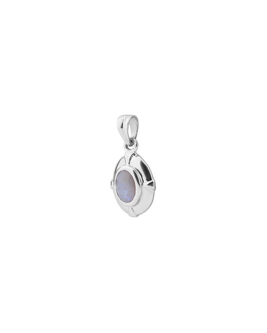 Moonlit Crown Opal Pendant in 925 Silver