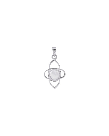 Cloud Petal Pearl Pendant in 925 Silver
