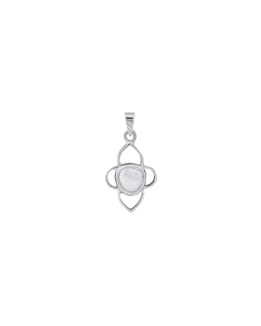 Cloud Petal Pearl Pendant in 925 Silver