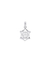 Hexa Edge Pearl Pendant in 925 Silver