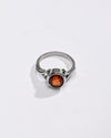 Garnet (Gomed) Ring – 925 Silver Crafted - #1175B