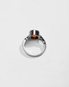 Garnet (Gomed) Ring – 925 Silver Crafted - #1175B