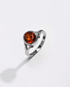 Garnet (Gomed) Ring – 925 Silver Crafted - #1175B
