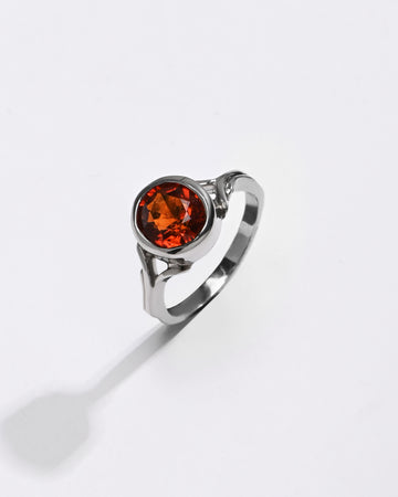Garnet (Gomed) Ring – 925 Silver Crafted - #1175B - Myra