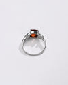 Garnet (Gomed) Ring – 925 Silver Minimalist - #1196N4