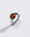 Essential Garnet (Gomed) Ring – 925 Silver - #1228N4 - Myra