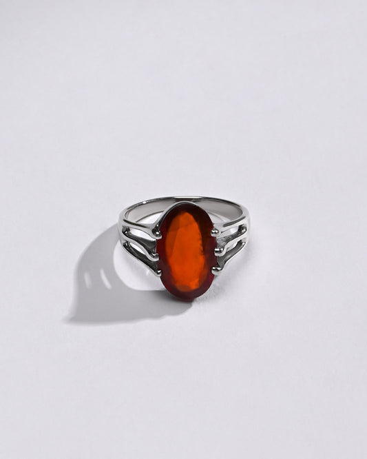 Royal Garnet (Gomed) Ring – 925 Silver - #1237N6